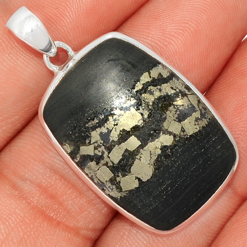 1.6" Pyrite In Basalt Pendants - PIBP35