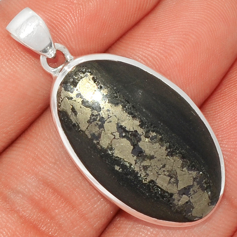 1.7" Pyrite In Basalt Pendants - PIBP38