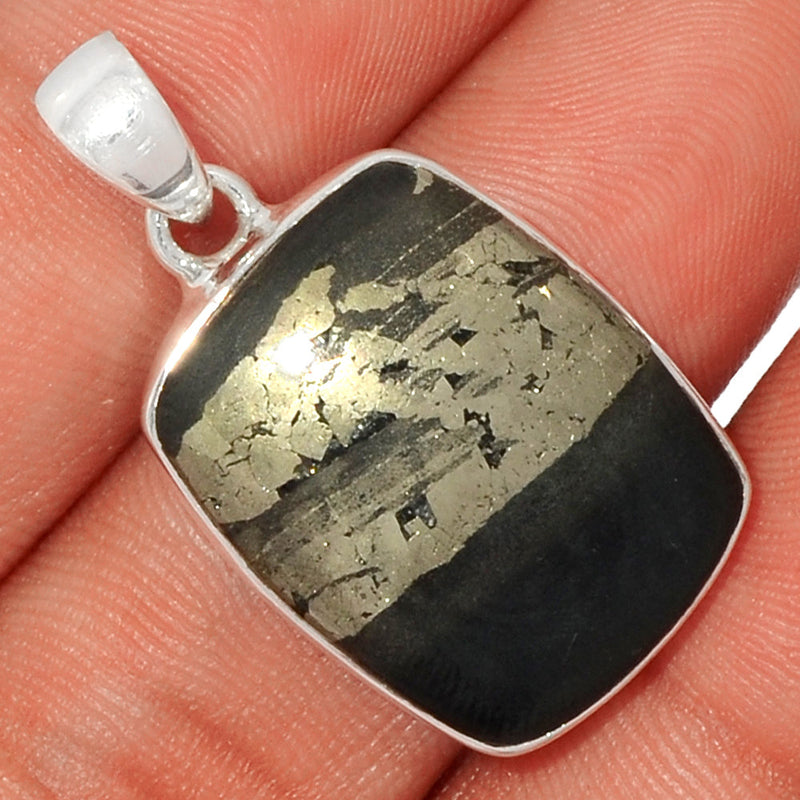 1.3" Pyrite In Basalt Pendants - PIBP40