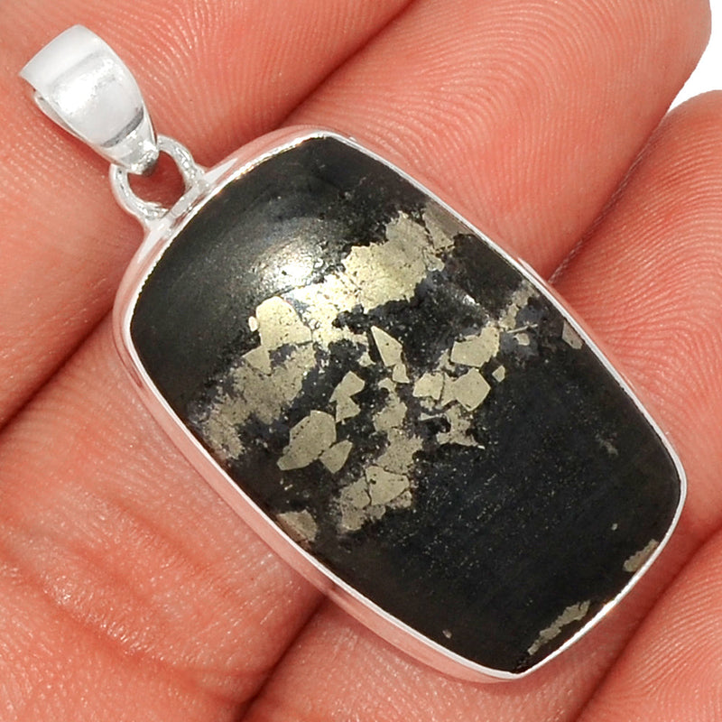 1.7" Pyrite In Basalt Pendants - PIBP41