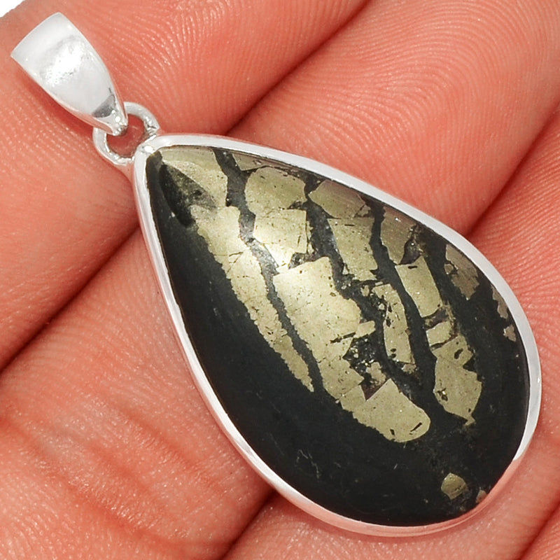 1.7" Pyrite In Basalt Pendants - PIBP43