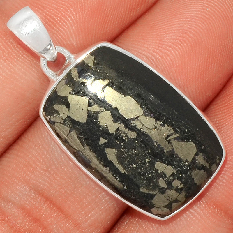 1.5" Pyrite In Basalt Pendants - PIBP44