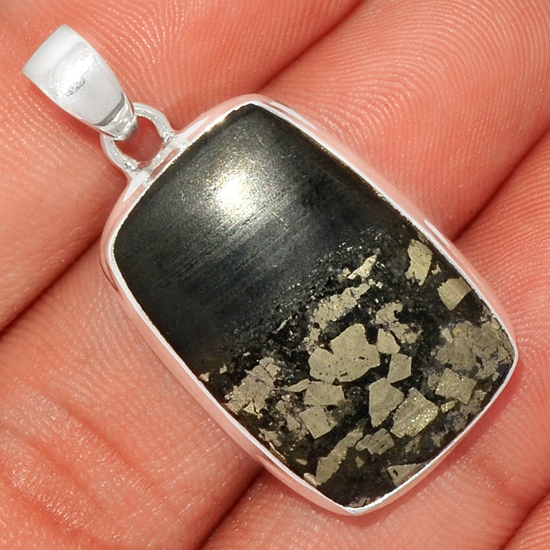 1.5" Pyrite In Basalt Pendants - PIBP46