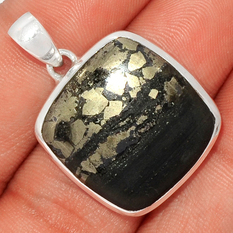 1.3" Pyrite In Basalt Pendants - PIBP53