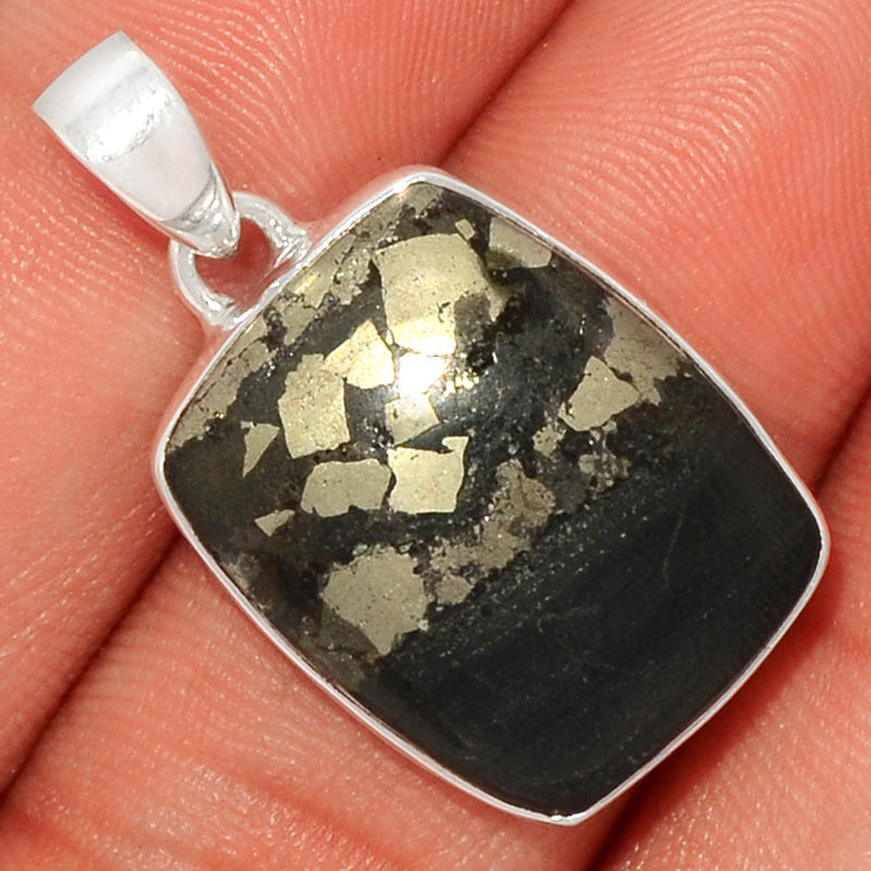 1.2" Pyrite In Basalt Pendants - PIBP56