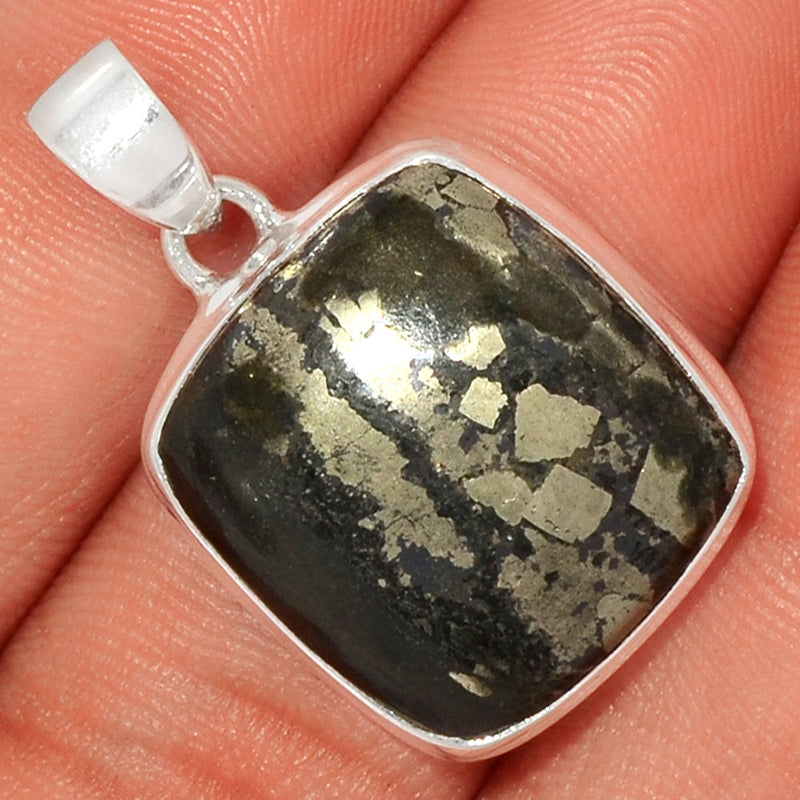 1.2" Pyrite In Basalt Pendants - PIBP60