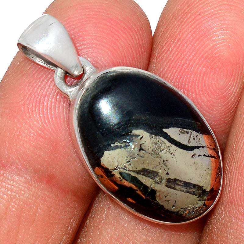 1.2" Pyrite In Basalt Pendants - PIBP64
