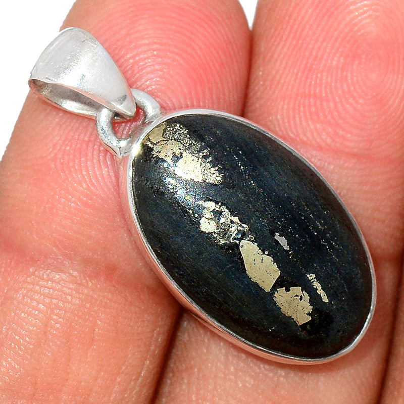 1.2" Pyrite In Basalt Pendants - PIBP71