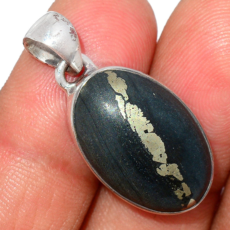 1.2" Pyrite In Basalt Pendants - PIBP82