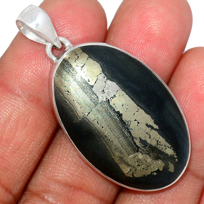 1.7" Pyrite In Basalt Pendants - PIBP88