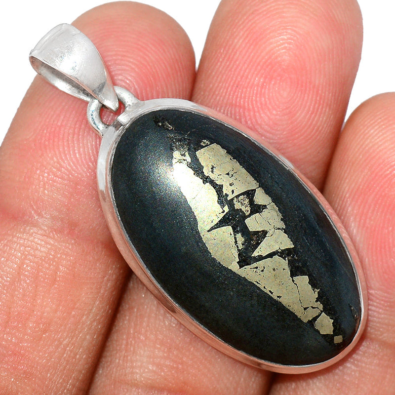 1.7" Pyrite In Basalt Pendants - PIBP93