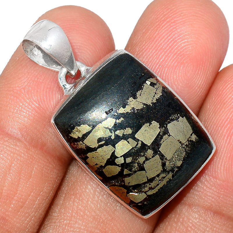 1.3" Pyrite In Basalt Pendants - PIBP94