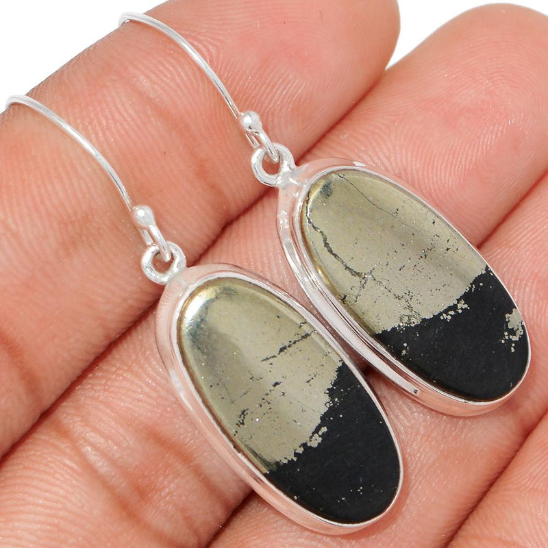 1.7" Pyrite In Magnetite Earrings - PIME533