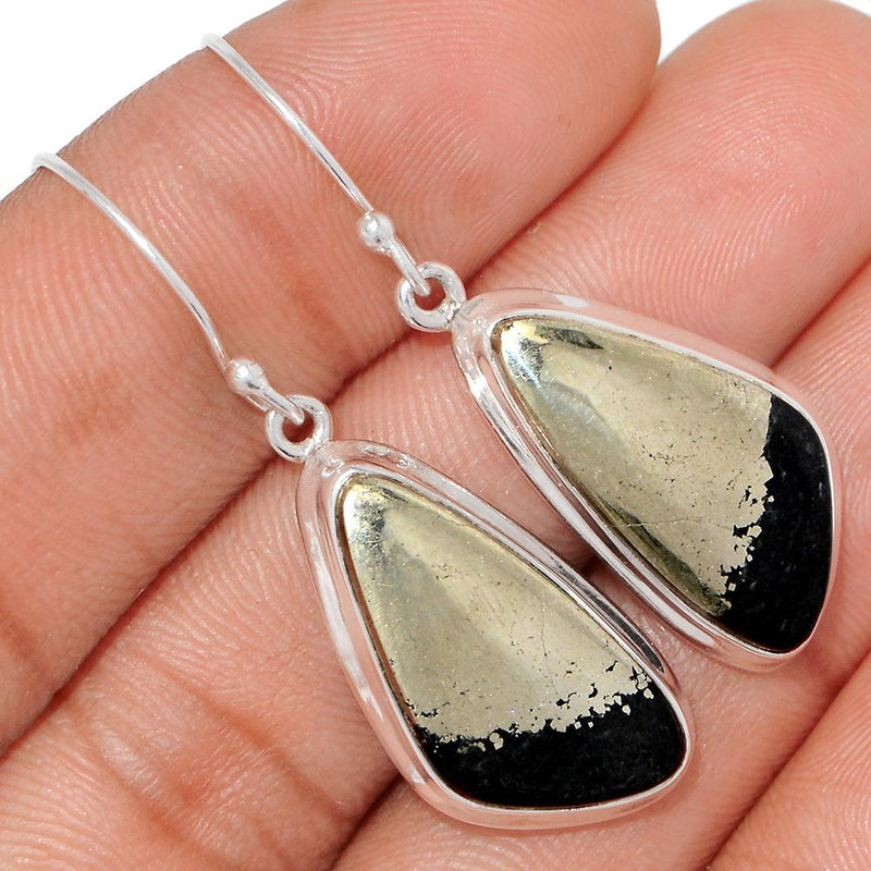 1.7" Pyrite In Magnetite Earrings - PIME563