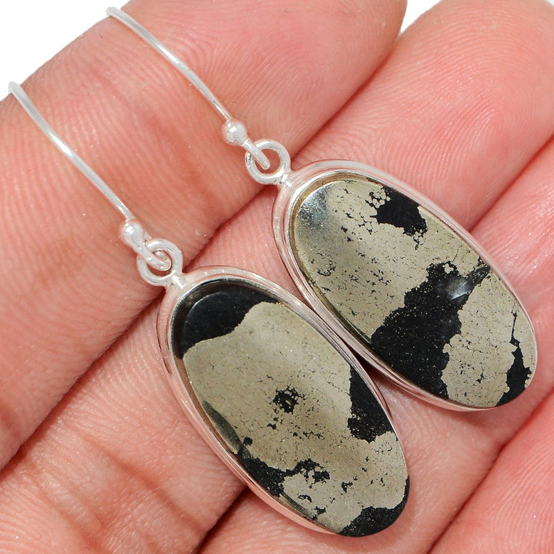 1.7" Pyrite In Magnetite Earrings - PIME579