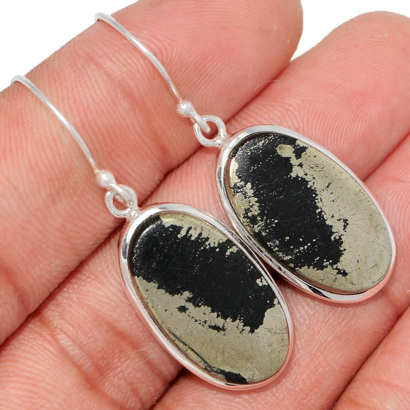 1.7" Pyrite In Magnetite Earrings - PIME584