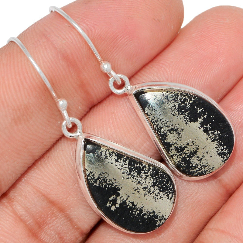 1.6" Pyrite In Magnetite Earrings - PIME596