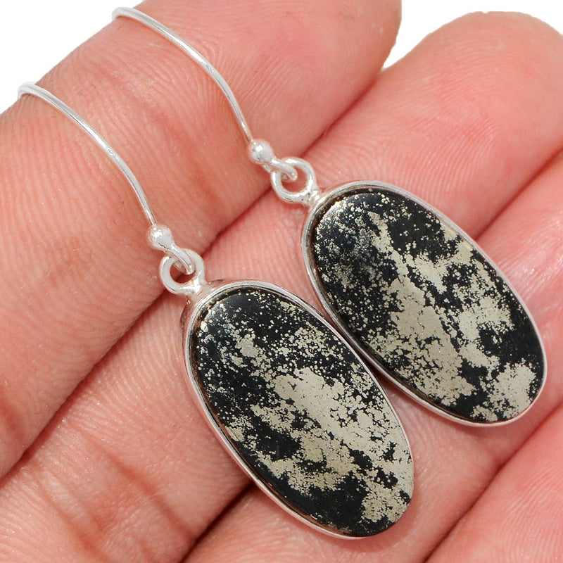 1.7" Pyrite In Magnetite Earrings - PIME597