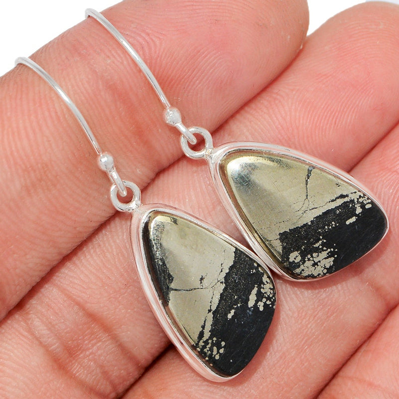 1.6" Pyrite In Magnetite Earrings - PIME598