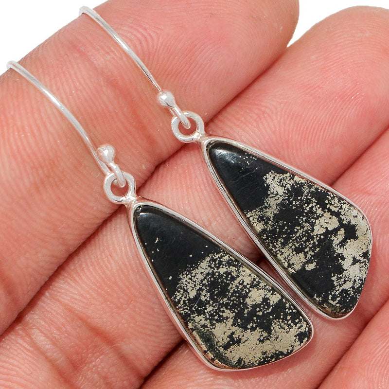 1.7" Pyrite In Magnetite Earrings - PIME601