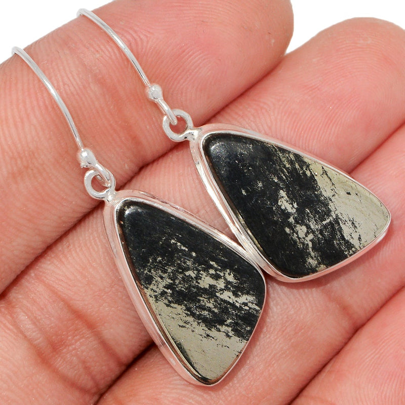 1.7" Pyrite In Magnetite Earrings - PIME620