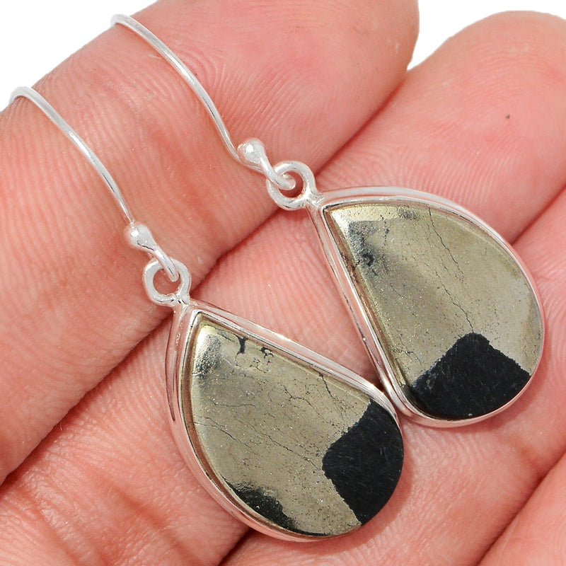 1.6" Pyrite In Magnetite Earrings - PIME627