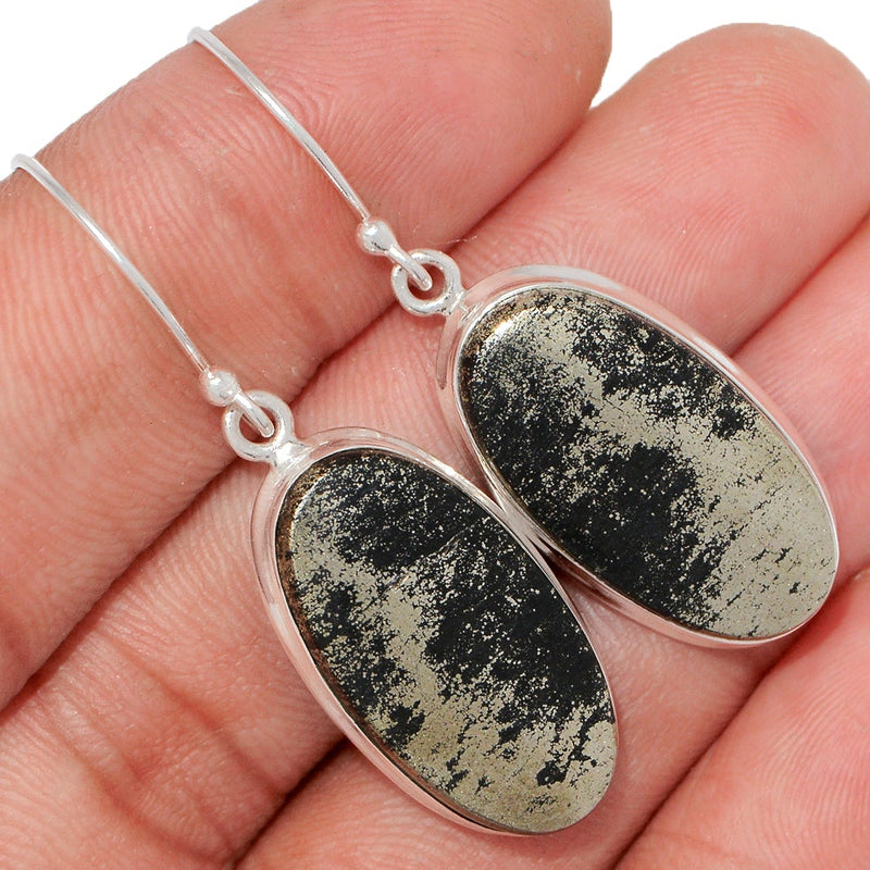 1.7" Pyrite In Magnetite Earrings - PIME632