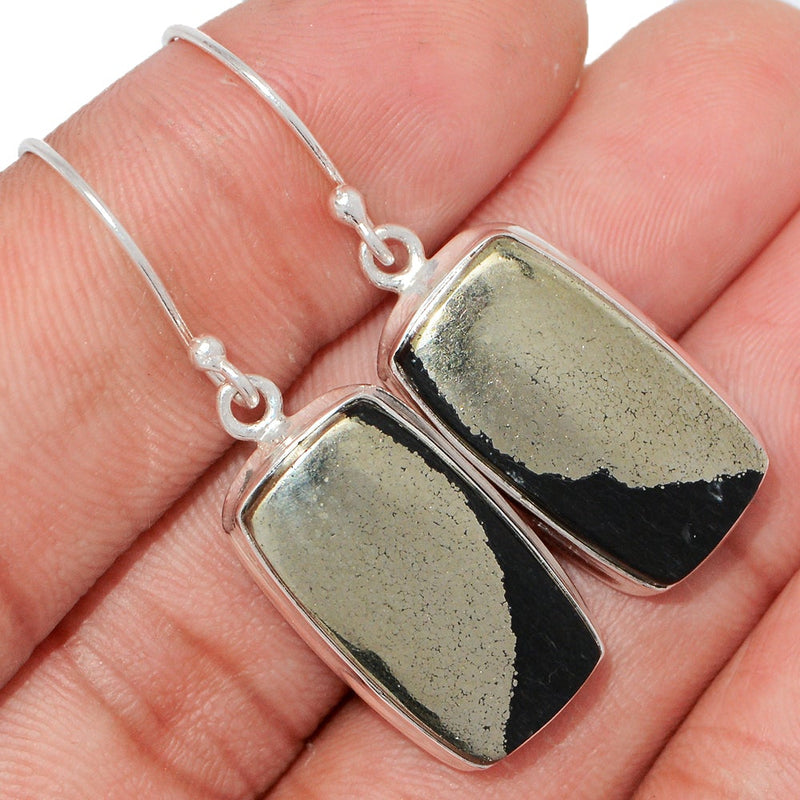 1.6" Pyrite In Magnetite Earrings - PIME635