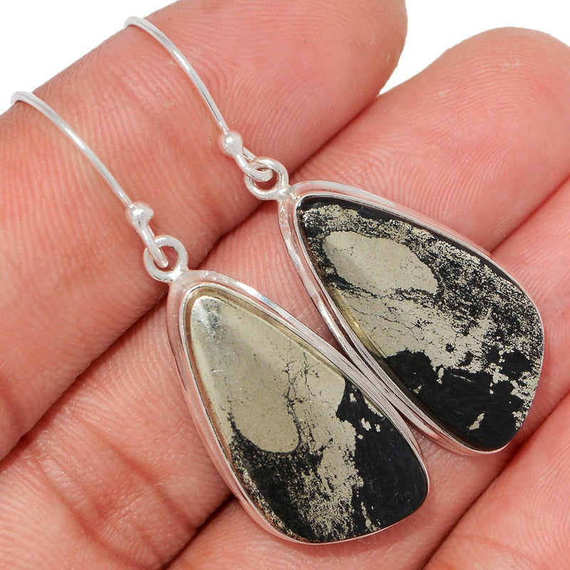 1.8" Pyrite In Magnetite Earrings - PIME642