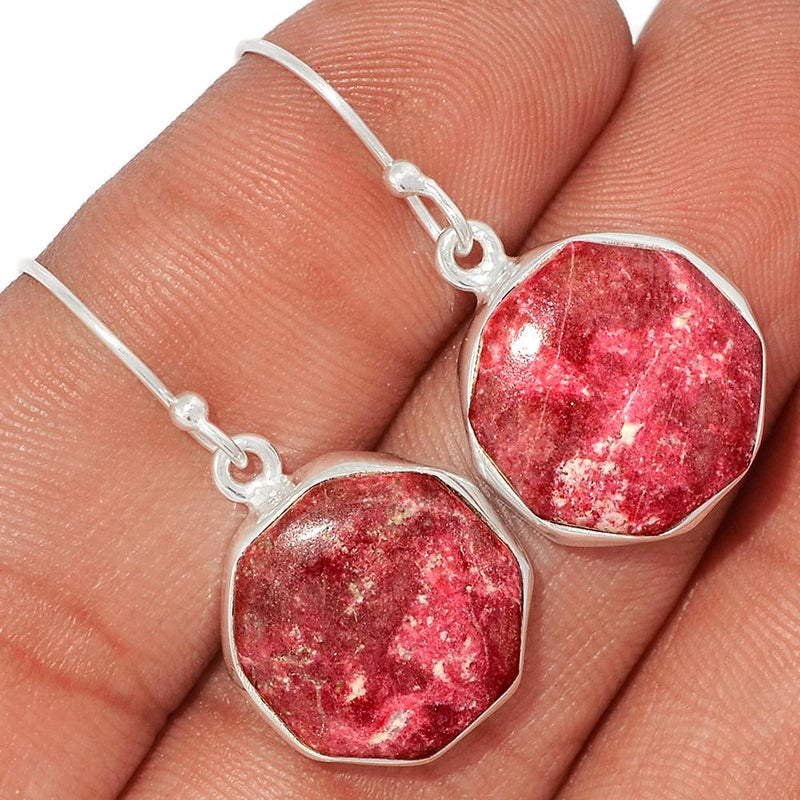 1.3" Pink Thulite Earrings - PKTE175