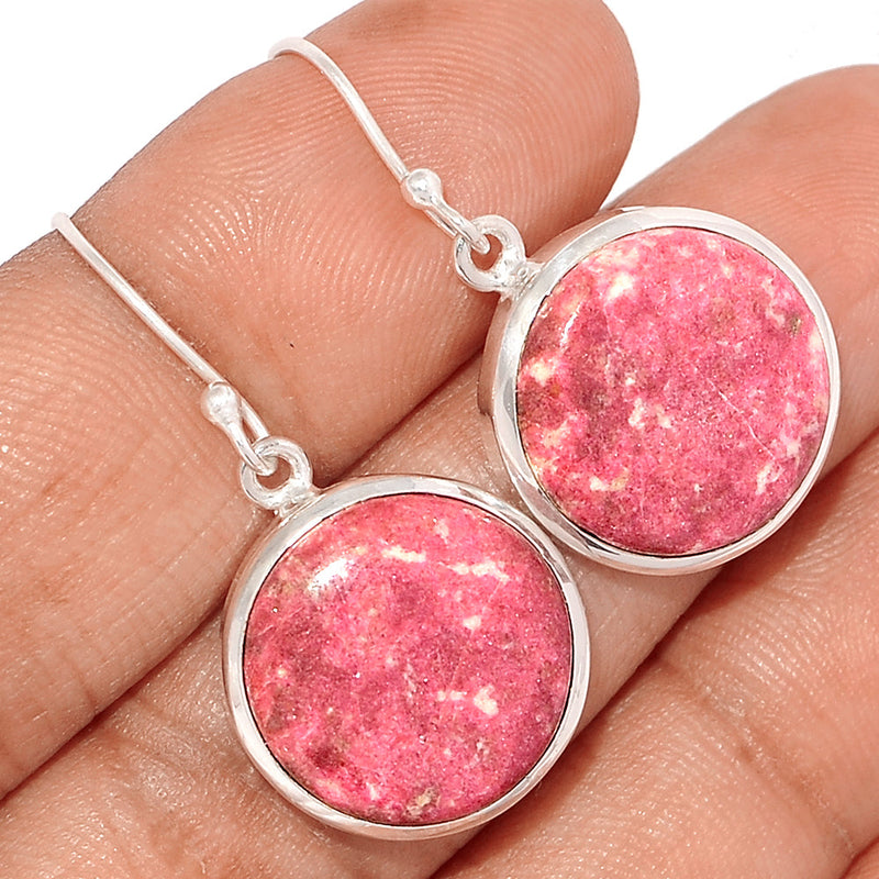 1.5" Pink Thulite Earrings - PKTE186