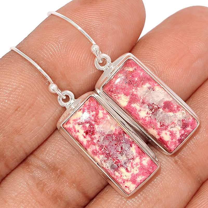 1.6" Pink Thulite Earrings - PKTE187