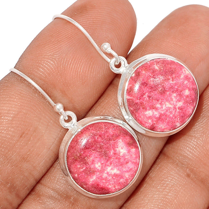 1.3" Pink Thulite Earrings - PKTE188