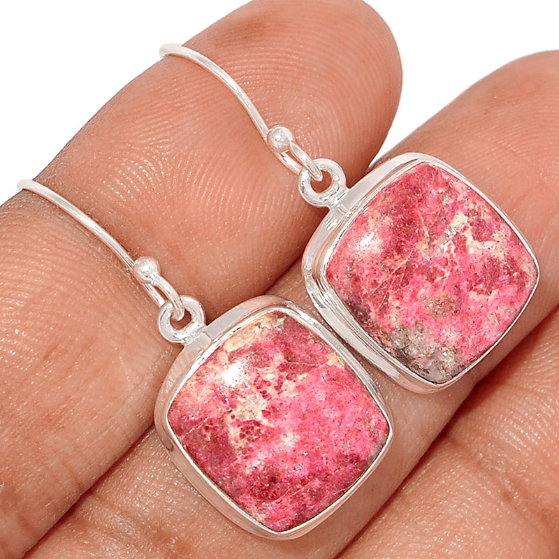 1.3" Pink Thulite Earrings - PKTE189