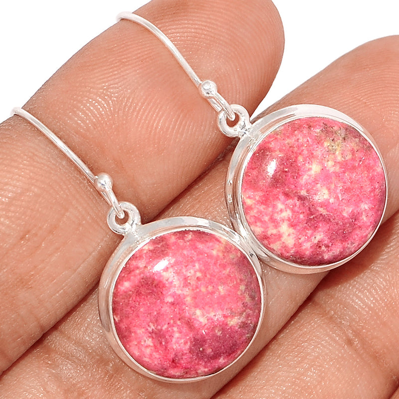 1.5" Pink Thulite Earrings - PKTE194
