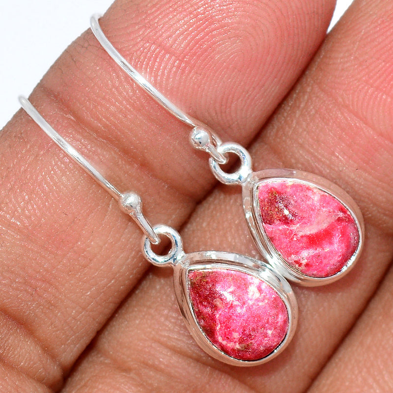 1.1" Pink Thulite Earrings - PKTE207