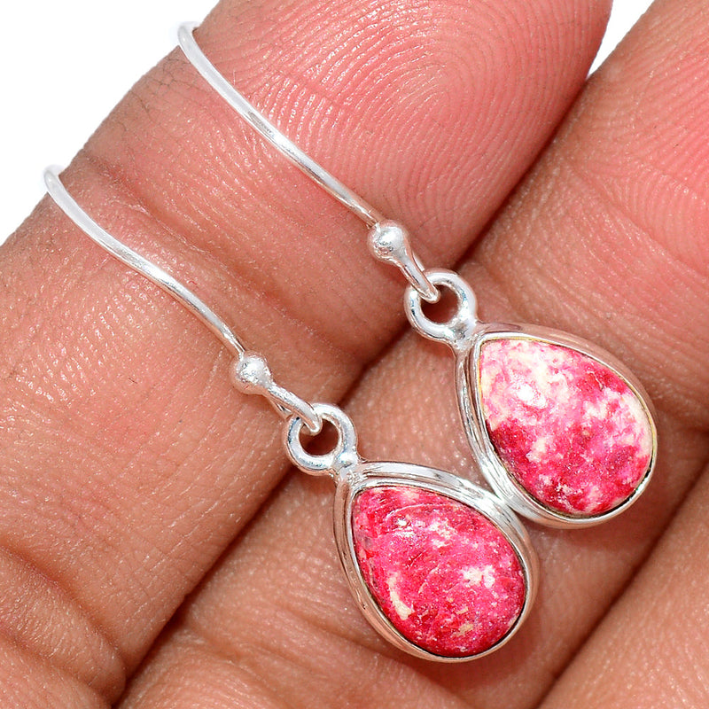 1.1" Pink Thulite Earrings - PKTE211