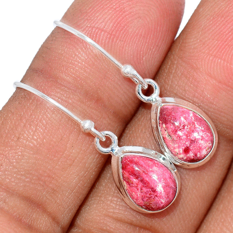 1.1" Pink Thulite Earrings - PKTE215