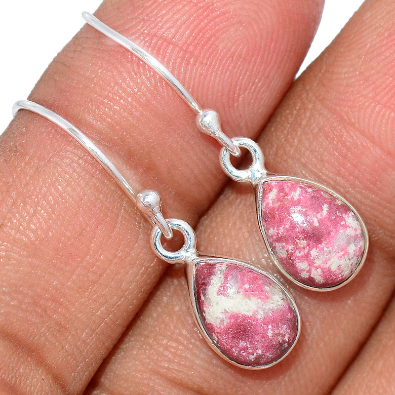 1.1" Pink Thulite Earrings - PKTE225