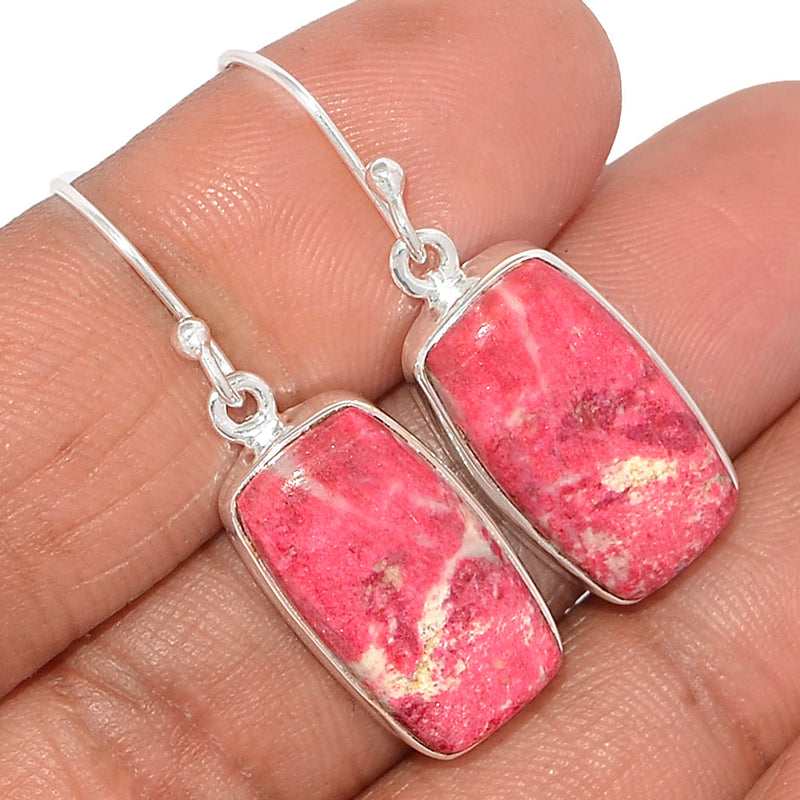 1.5" Pink Thulite Earrings - PKTE244
