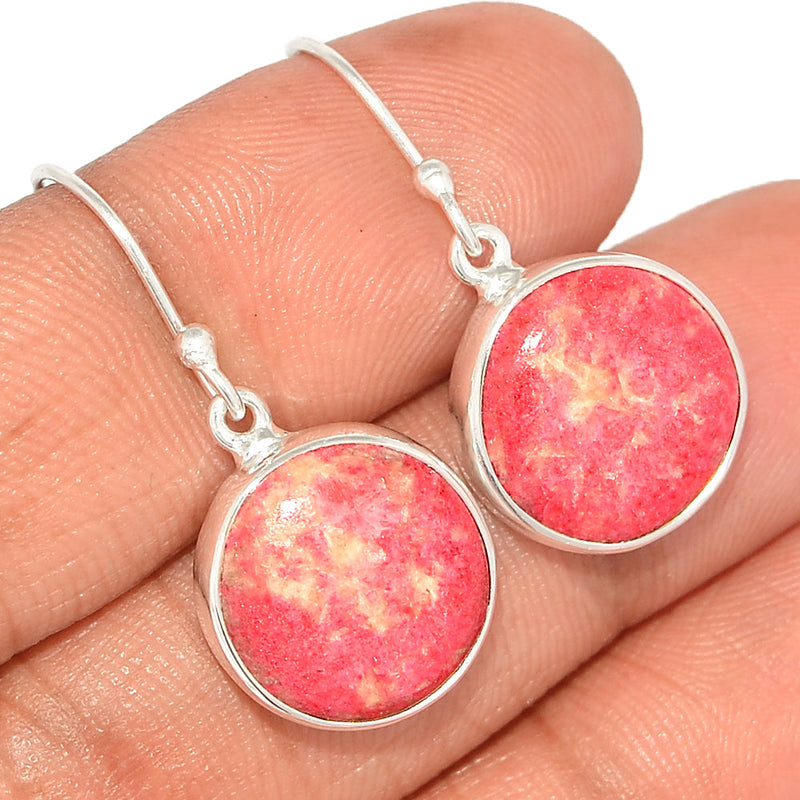 1.2" Pink Thulite Earrings - PKTE270