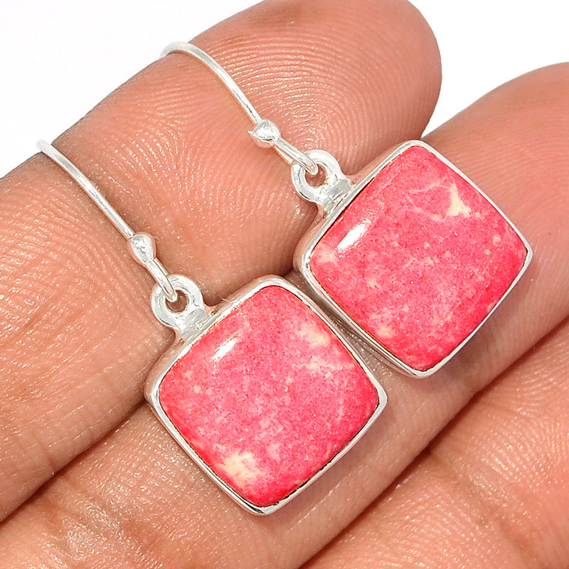1.5" Pink Thulite Earrings - PKTE286