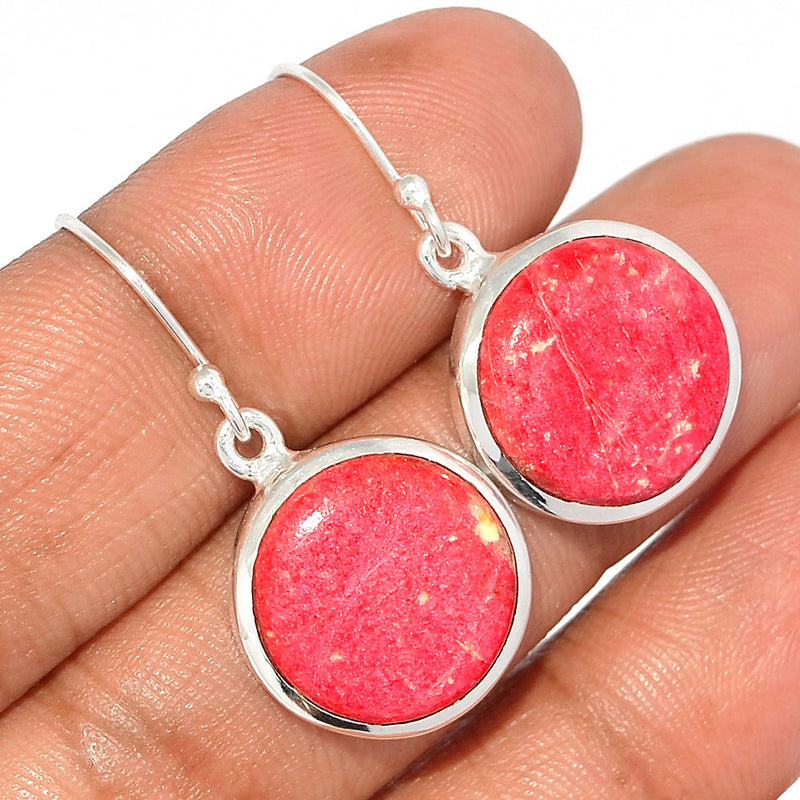 1.2" Pink Thulite Earrings - PKTE297