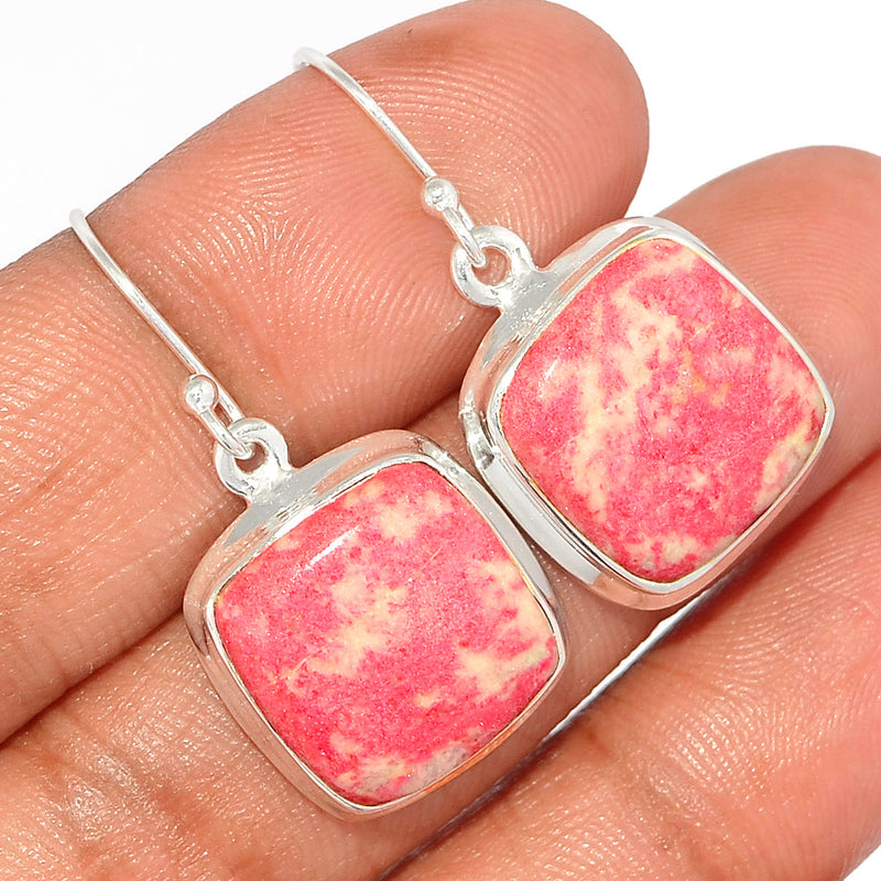 1.5" Pink Thulite Earrings - PKTE298