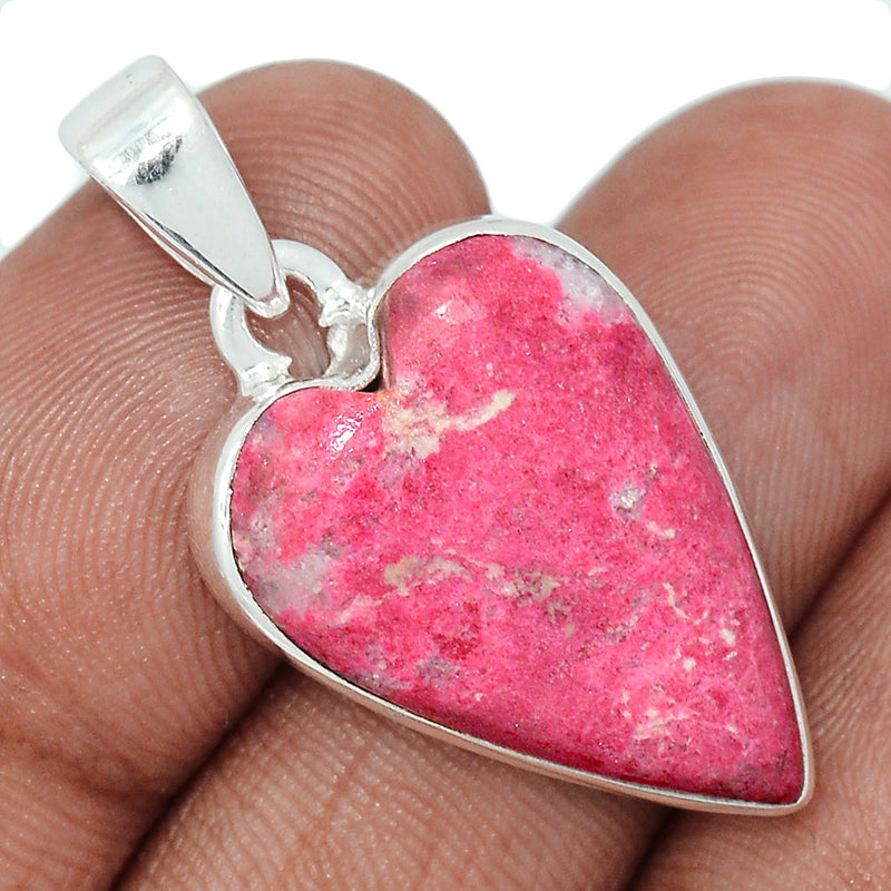 1.3" Heart - Pink Thulite Pendants - PKTP621