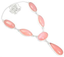 Pink Chalcedony Necklace PLDN1