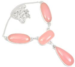 Pink Chalcedony Necklace PLDN4