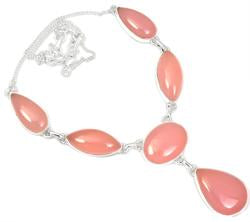 Pink Chalcedony Necklace PLDN5