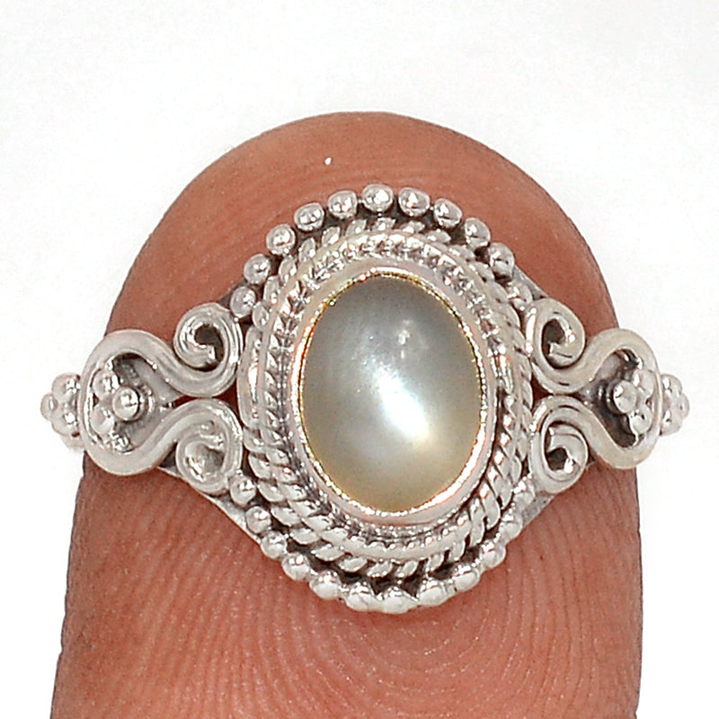 Small Filigree - Sri Lankan Moonstone Ring - PMSR364