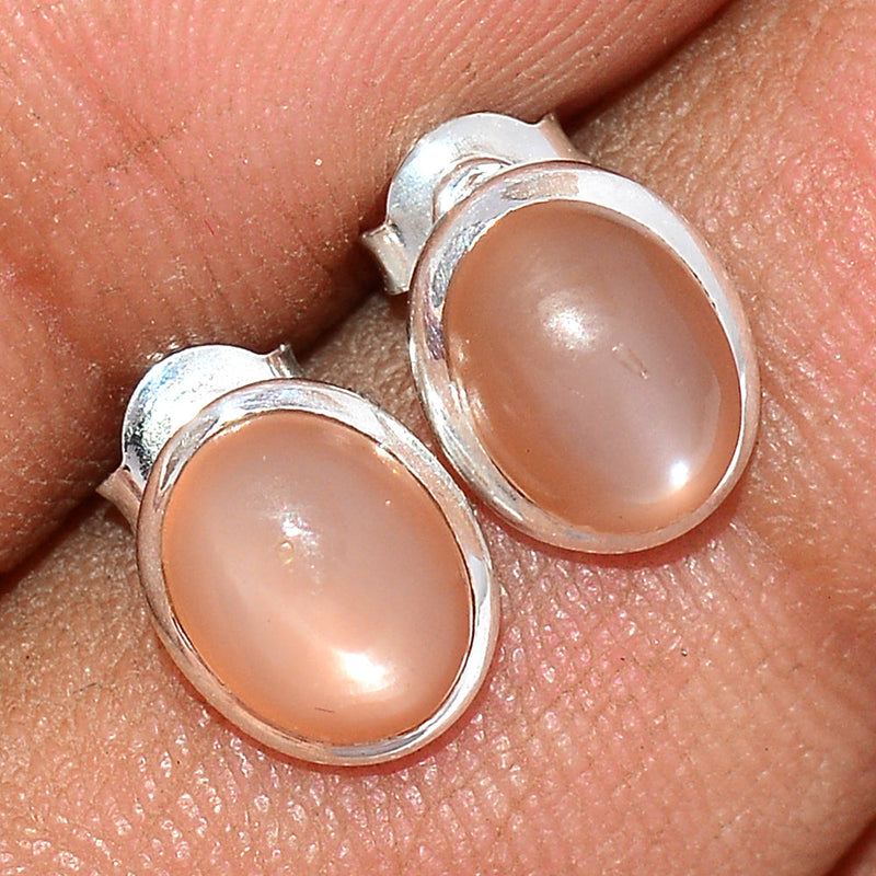 Sri Lankan Moonstone Studs - PMSS104